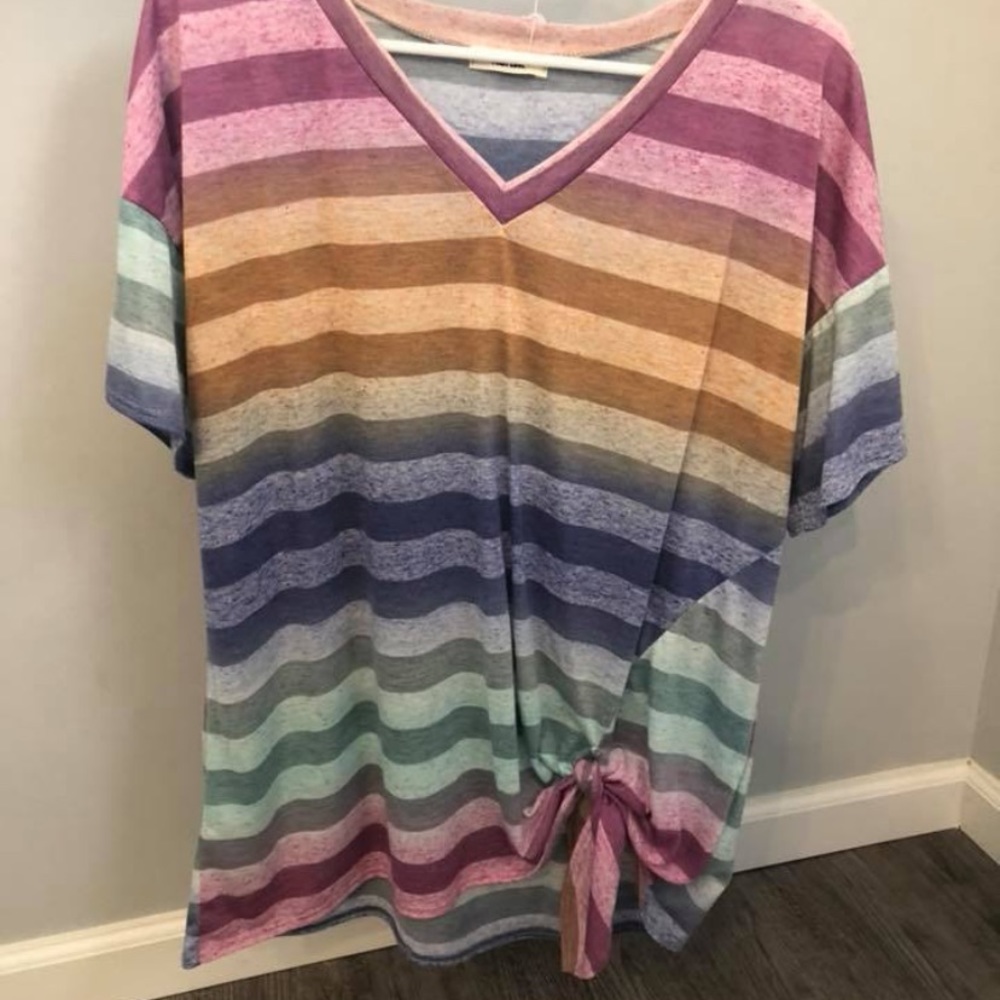 Colorful Knotted T-Shirt
